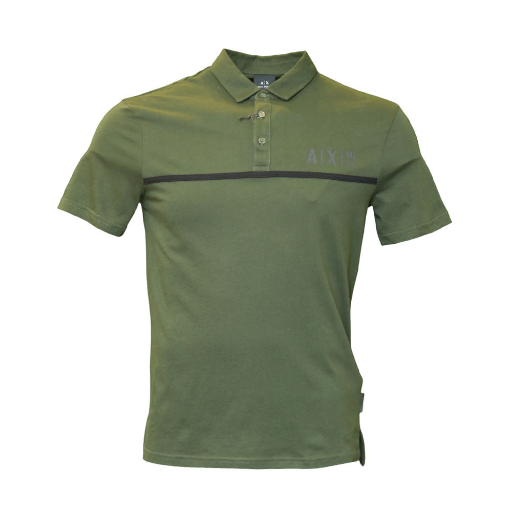 AIX MEN S/S POLO SHIRT 6LZFFWZJH4Z AMY GRN L (IR)
