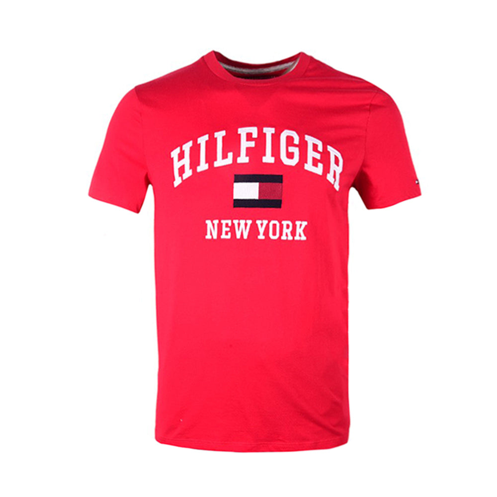 TH MEN S/S R/NECK T.SHIRT 78J8667-640 RED L (IR)