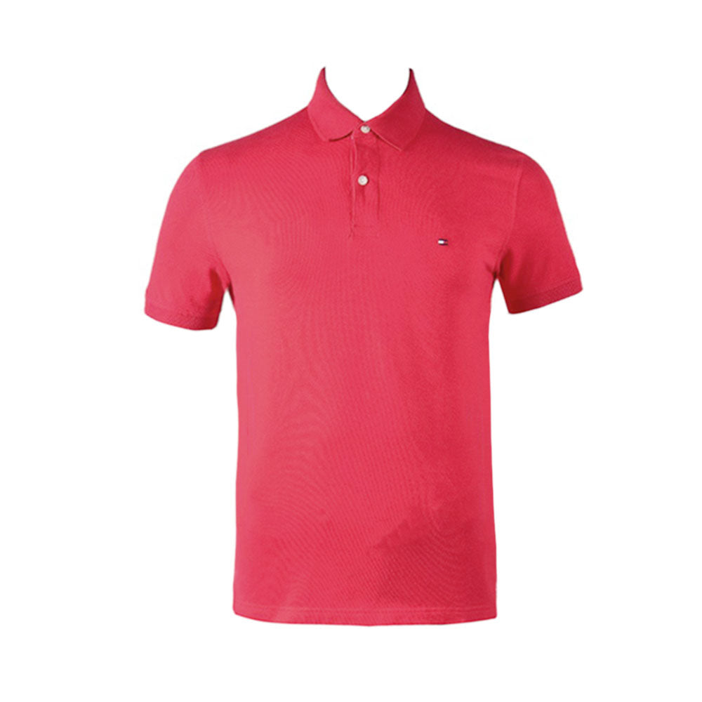TH MEN S/S POLO SHIRT 78J0043-611 RED L (IR)