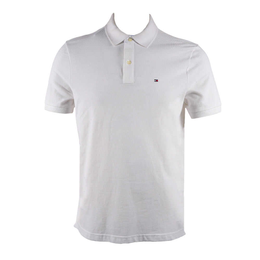 TH MEN S/S POLO SHIRT 7803120-100 WHT M (IR)