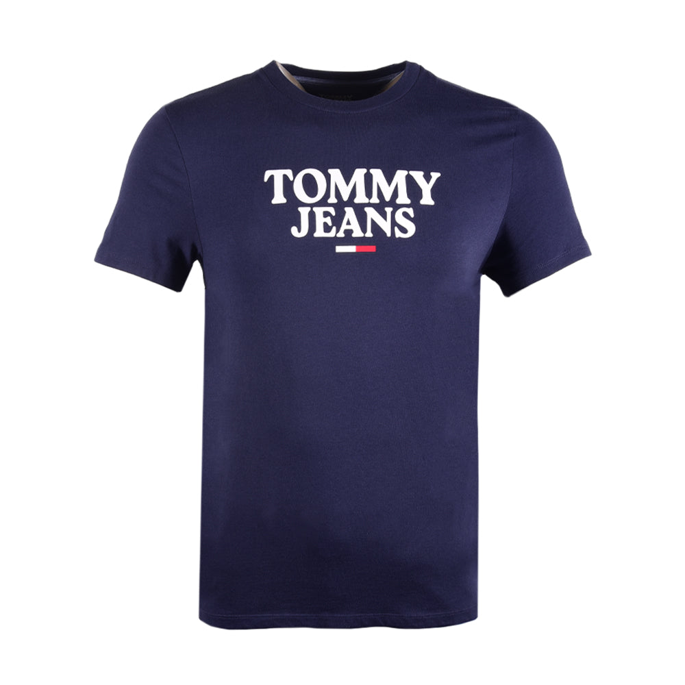 TH MEN S/S R.NECK SHIRT 78J8173-411 NVY M (IR)