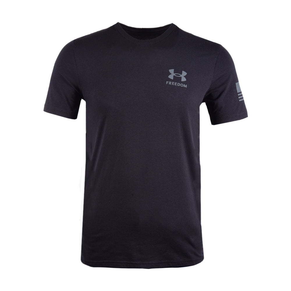 UA MEN S/S R-NECK T SHIRT 1370818-002 BLK M (IR)