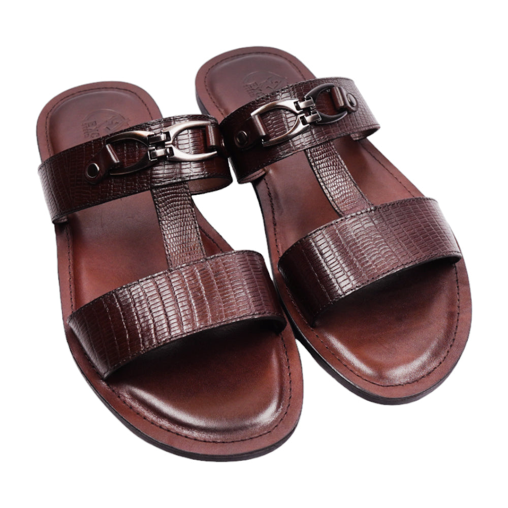 EXCELLENT MEN SLIDER JM12-1P9 BRN IR 41