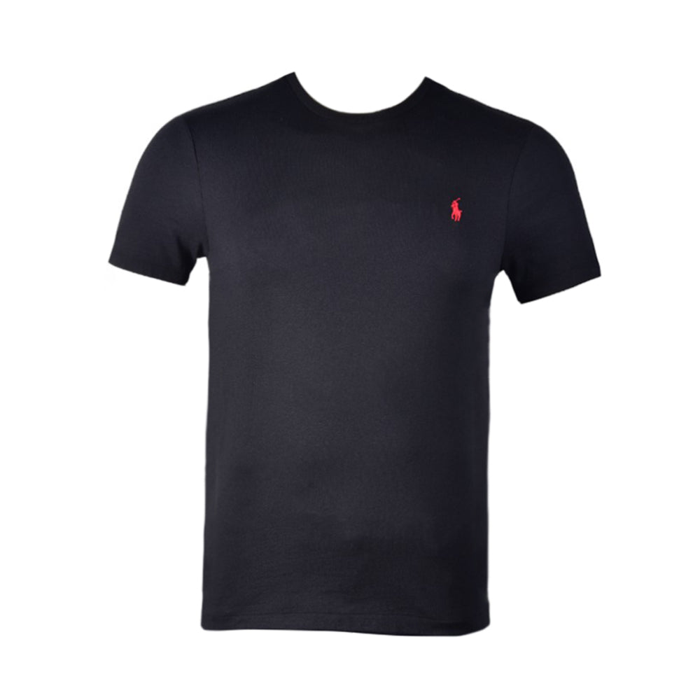 RL MEN S/S R.NECK T-SHIRT 325002 BLK S (IR.S)