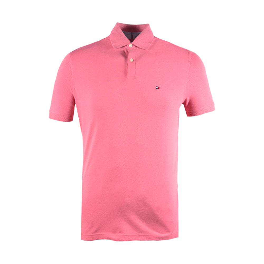 TH MEN S/S POLO SHIRT 78J6335-630 PINK S (IR.S)