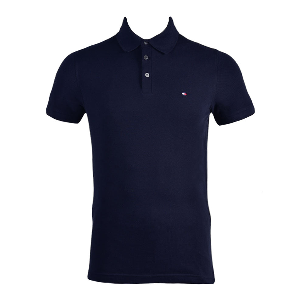 TH MEN S/S POLO SHIRT 78J0043-416 N.BLU S (IR.S)