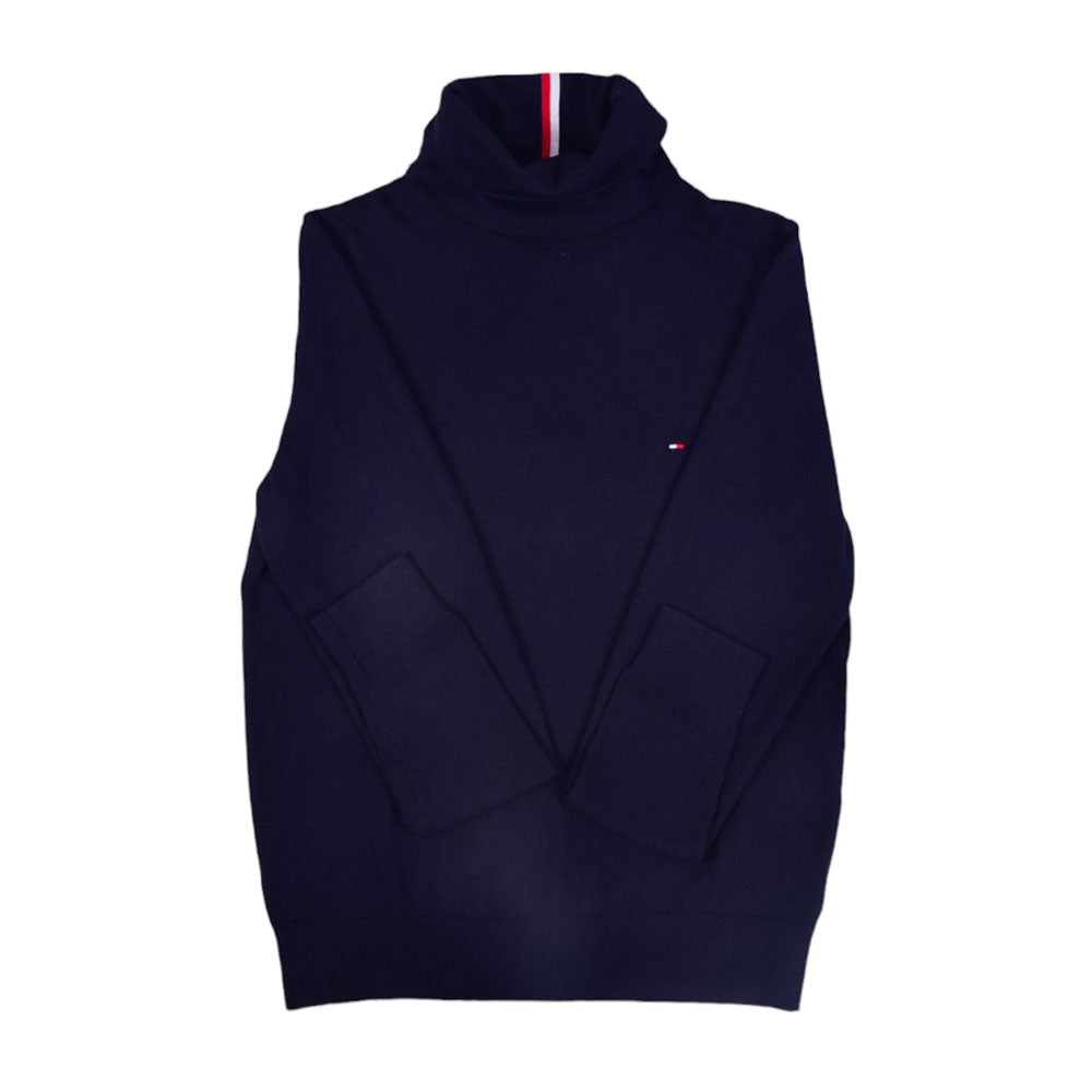 TH MEN L/S HIGH NECK SWEATER 78J9328-410 NVY M (IR.W)