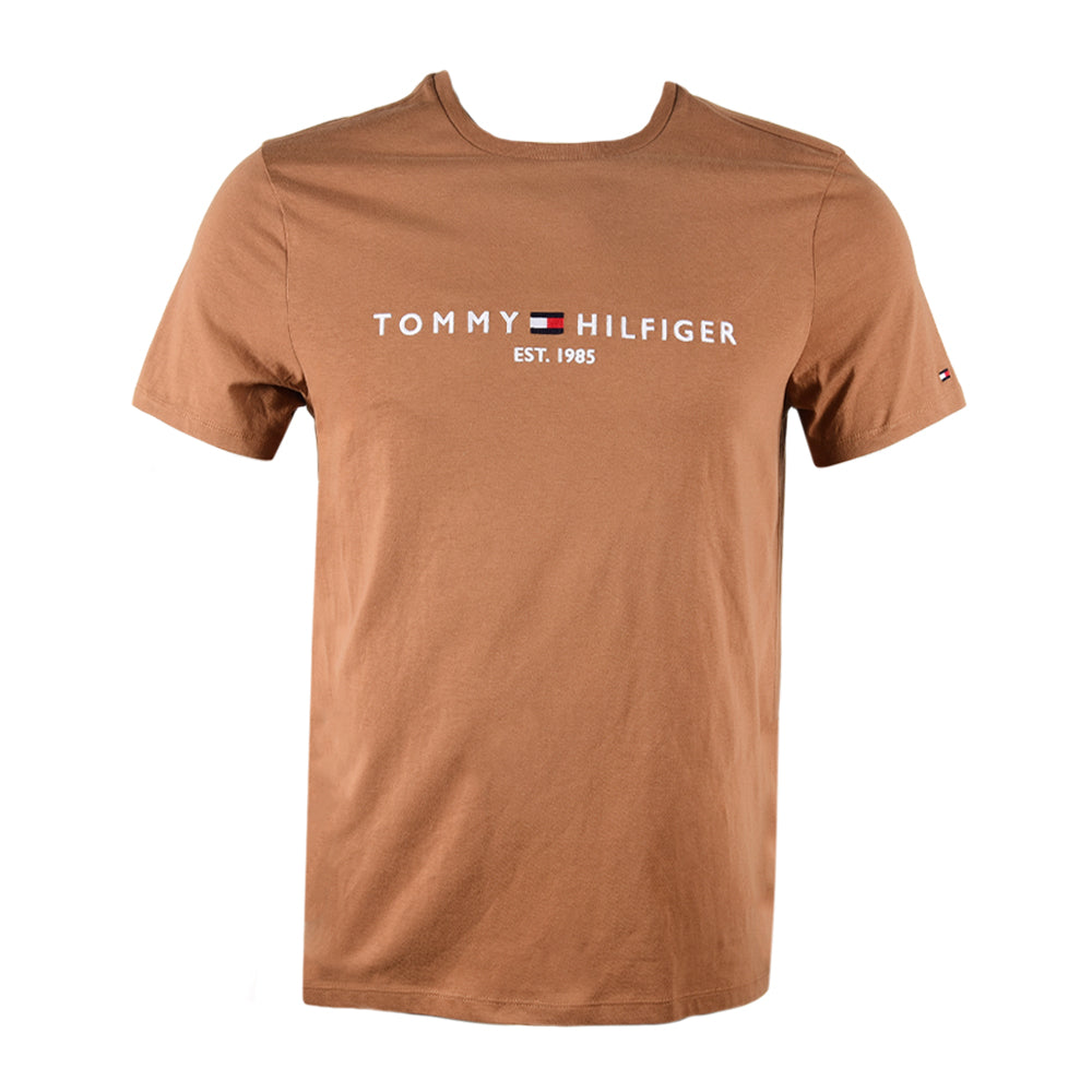 TH MEN S/S R.NECK SHIRT 78J6318-211 BRN M (IR.S)