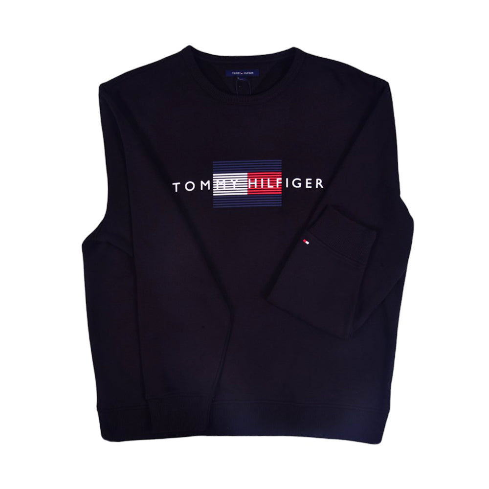 TH MEN L/S SWEAT SHIRT 78J9641-001 BLK XL (IR.W)