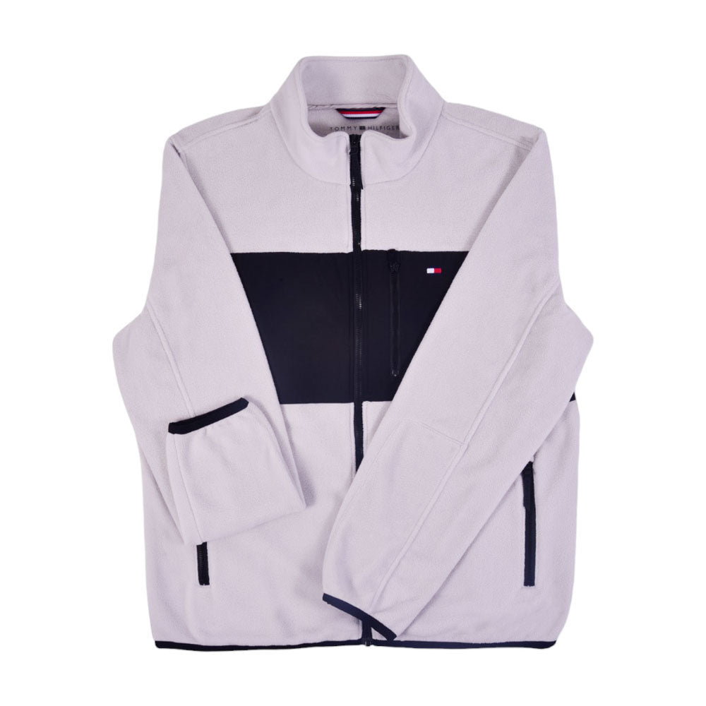 TH MEN L/S FLEECE ZIPPER 152AF777 WHT L (IR.W)
