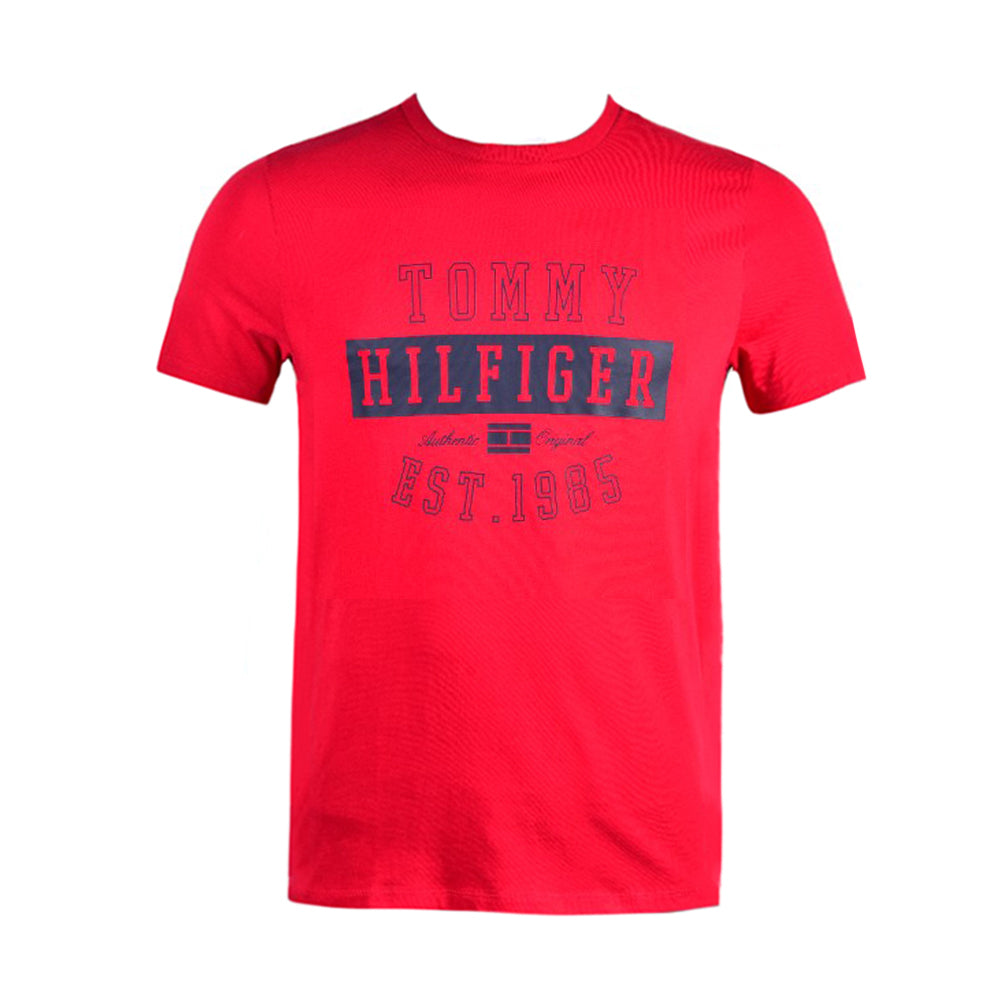 TH MEN S/S R.NECK T-SHIRT 09T4272-608 RED S (IR.S)