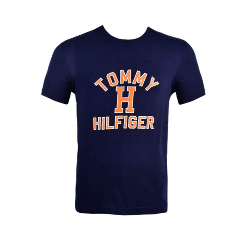 TH MEN S/S R.NECK T-SHIRT 09T4274-410 NVY M (IR.S)