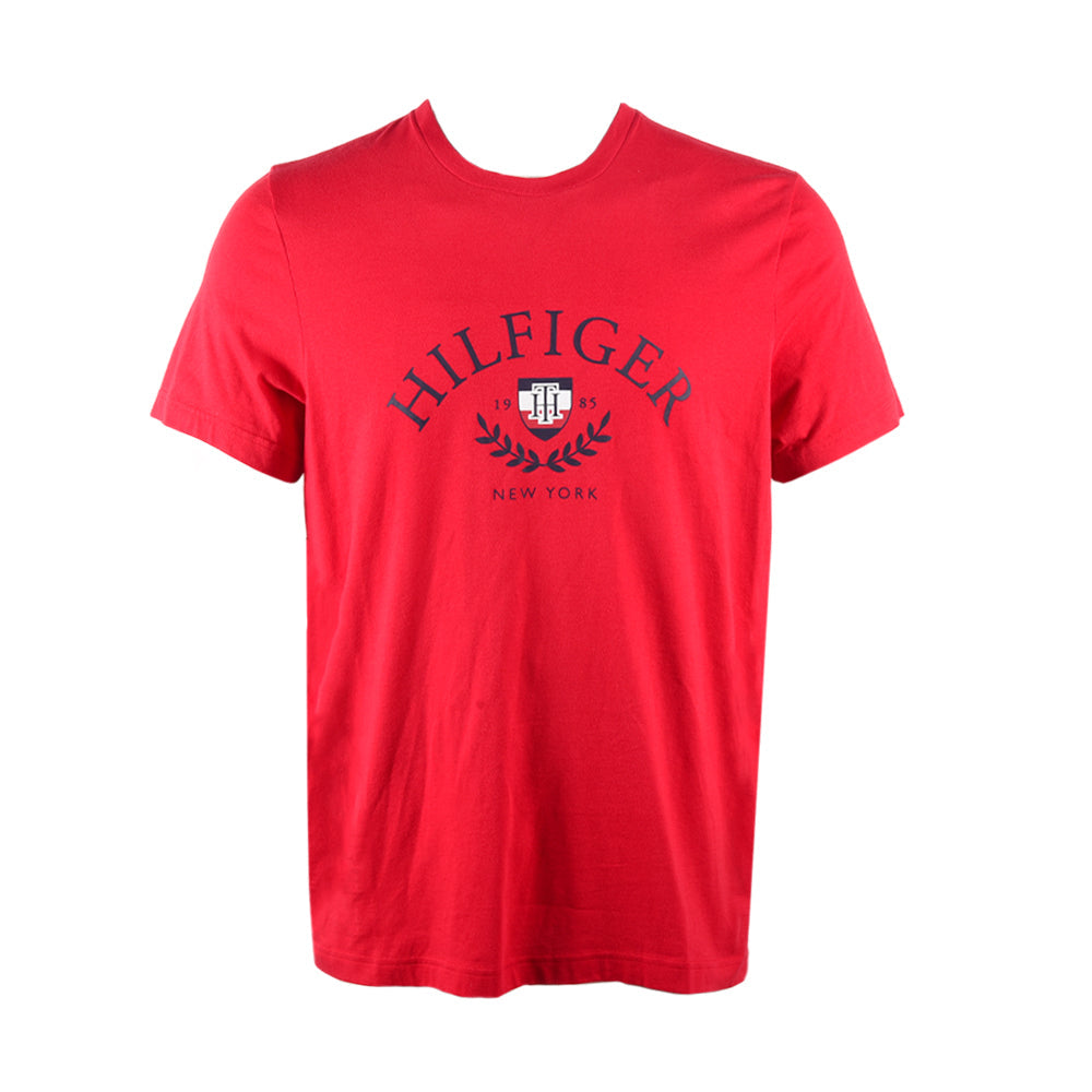 TH MEN S/S R.NECK T-SHIRT 09T4275-608 RED M (IR.S)