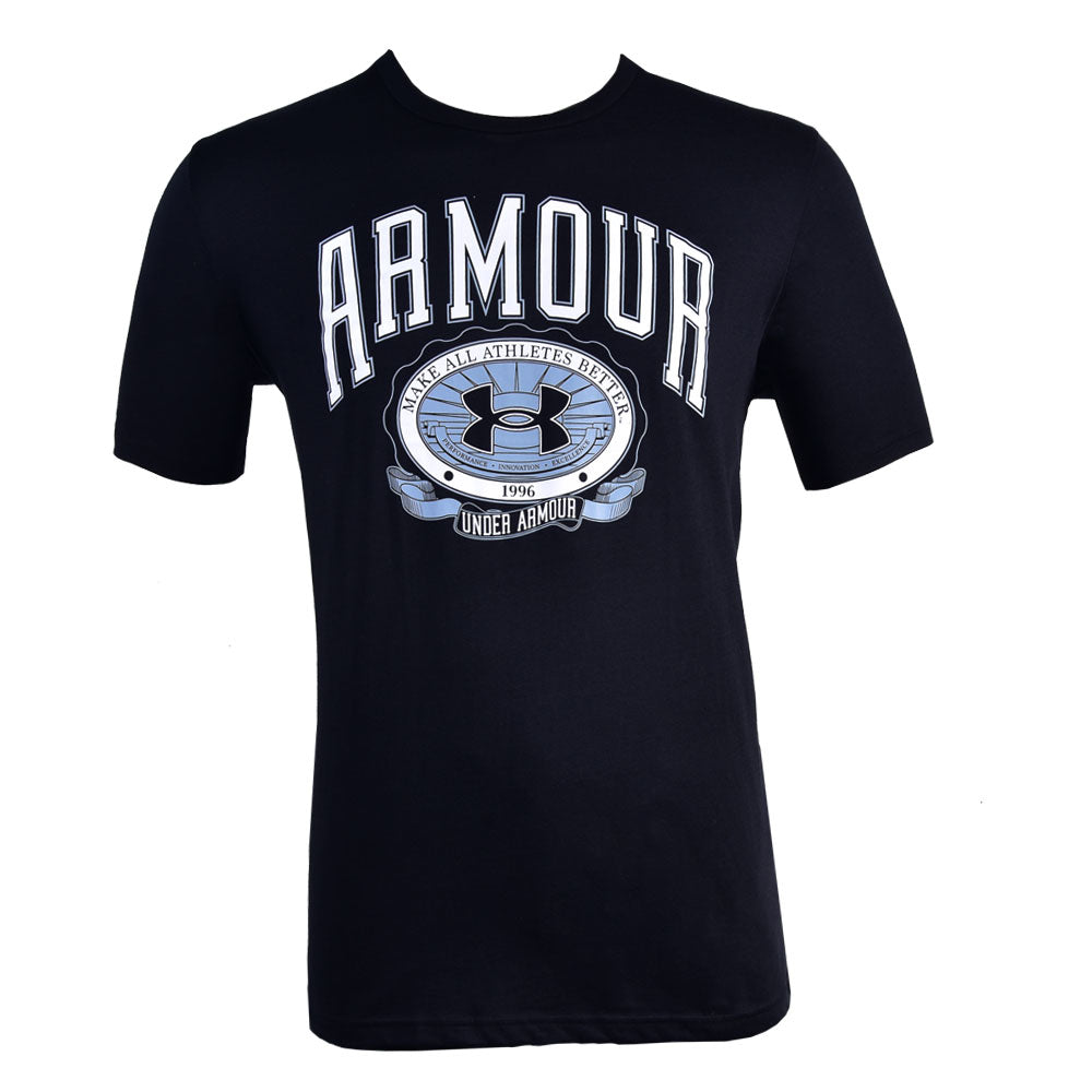 UA MEN S/S T.SHIRT 1379537-001 BLK L (IR.S)