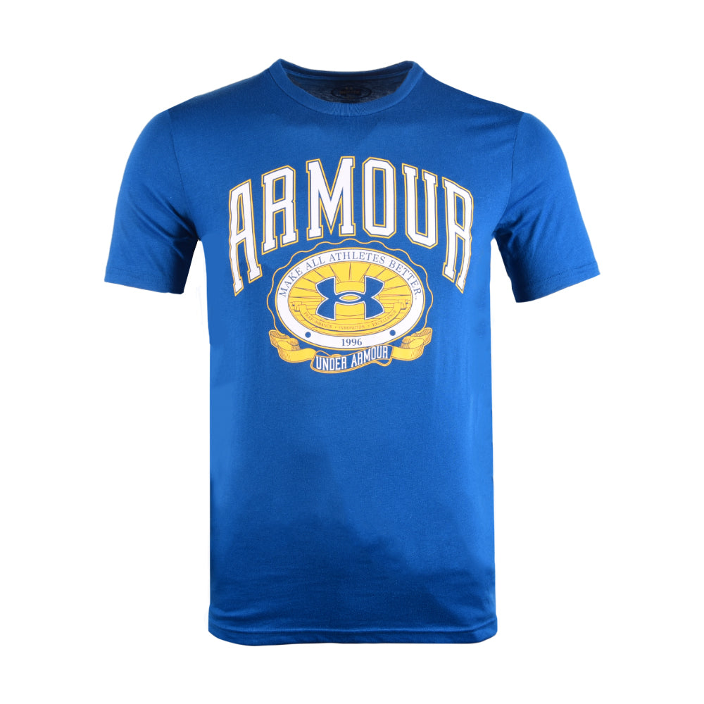 UA MEN S/S T.SHIRT 1379537-426 BLU S (IR.S)