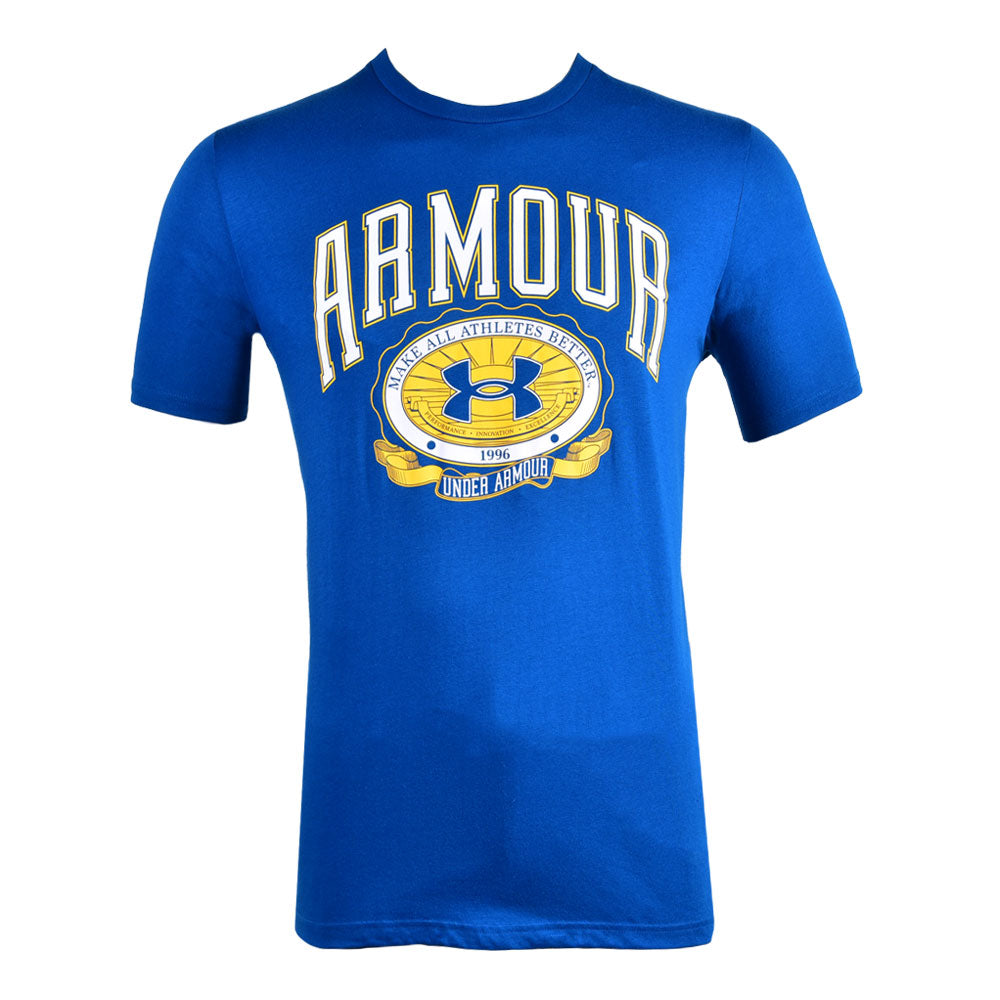 UA MEN S/S T.SHIRT 1379537-426 BLU M (IR.S)