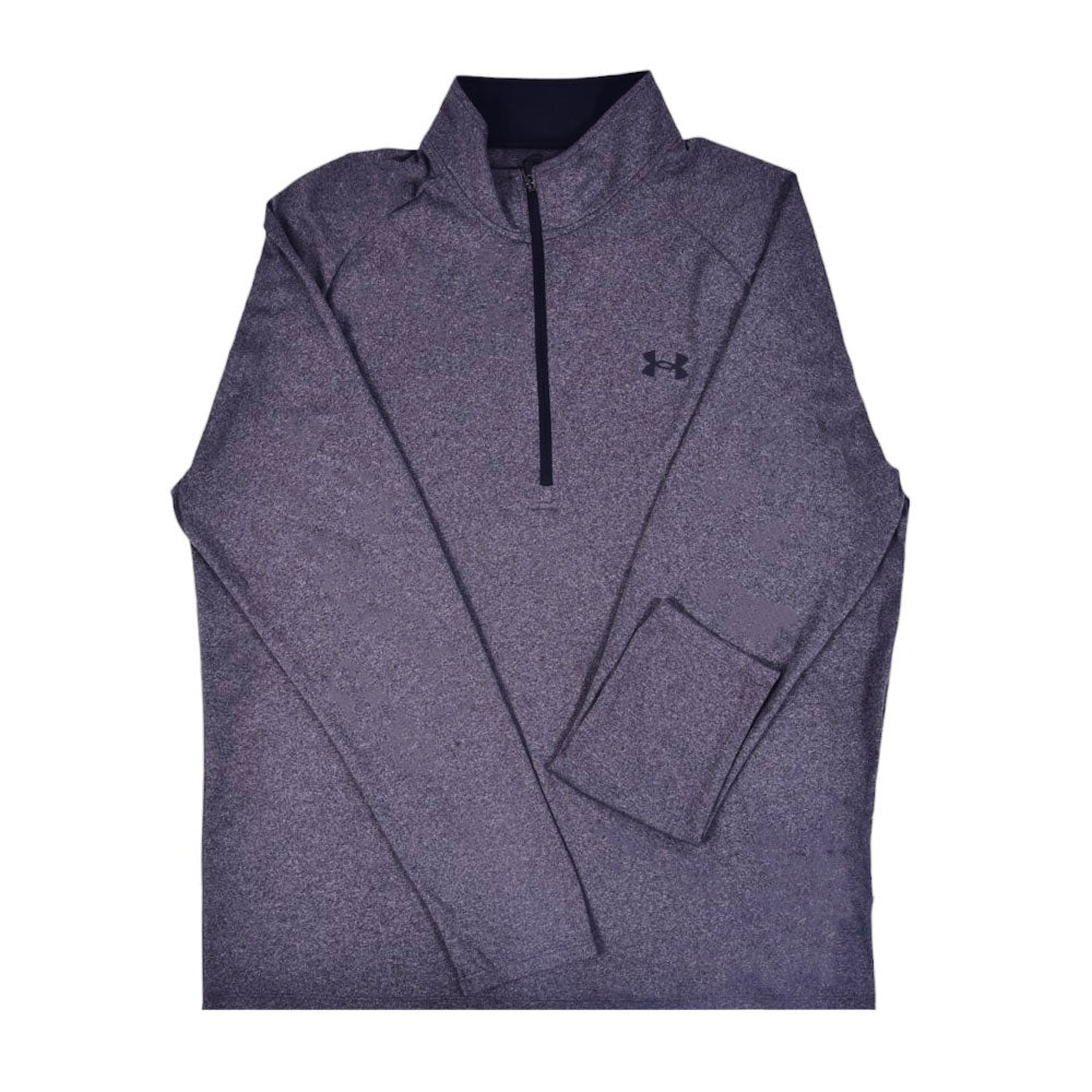 UA MEN L/S ZIPPER 1328495-090 GRY XL (IR.W)