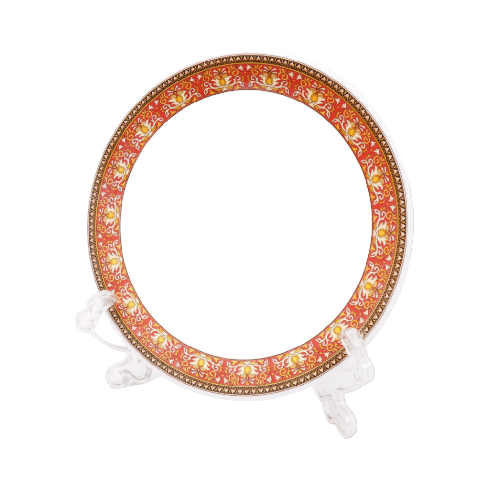 PLATE QUARTER MELAMINE MEDUSA RED