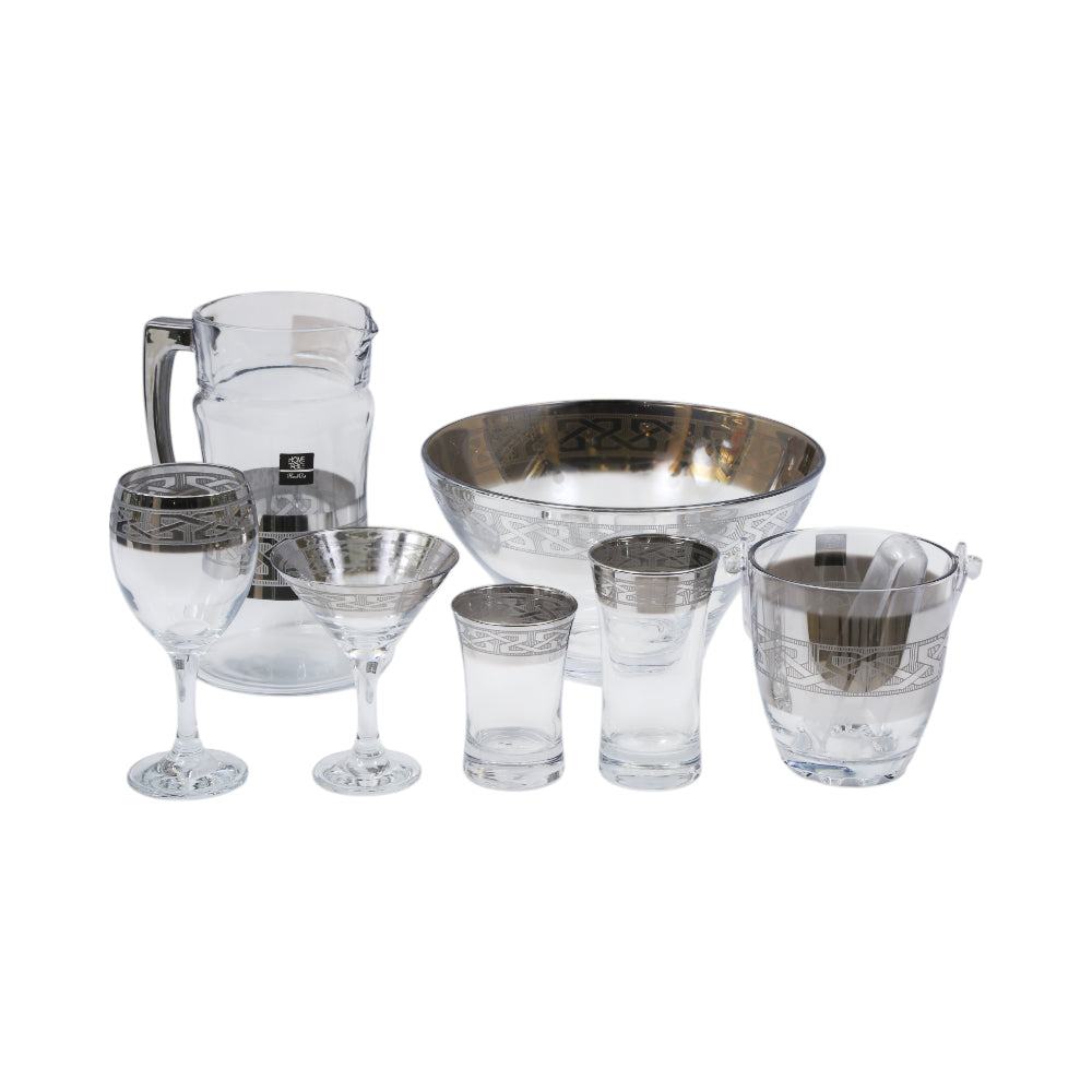 PARTY SET PSB HAND CUT 28PC SILVER CH-HSB020