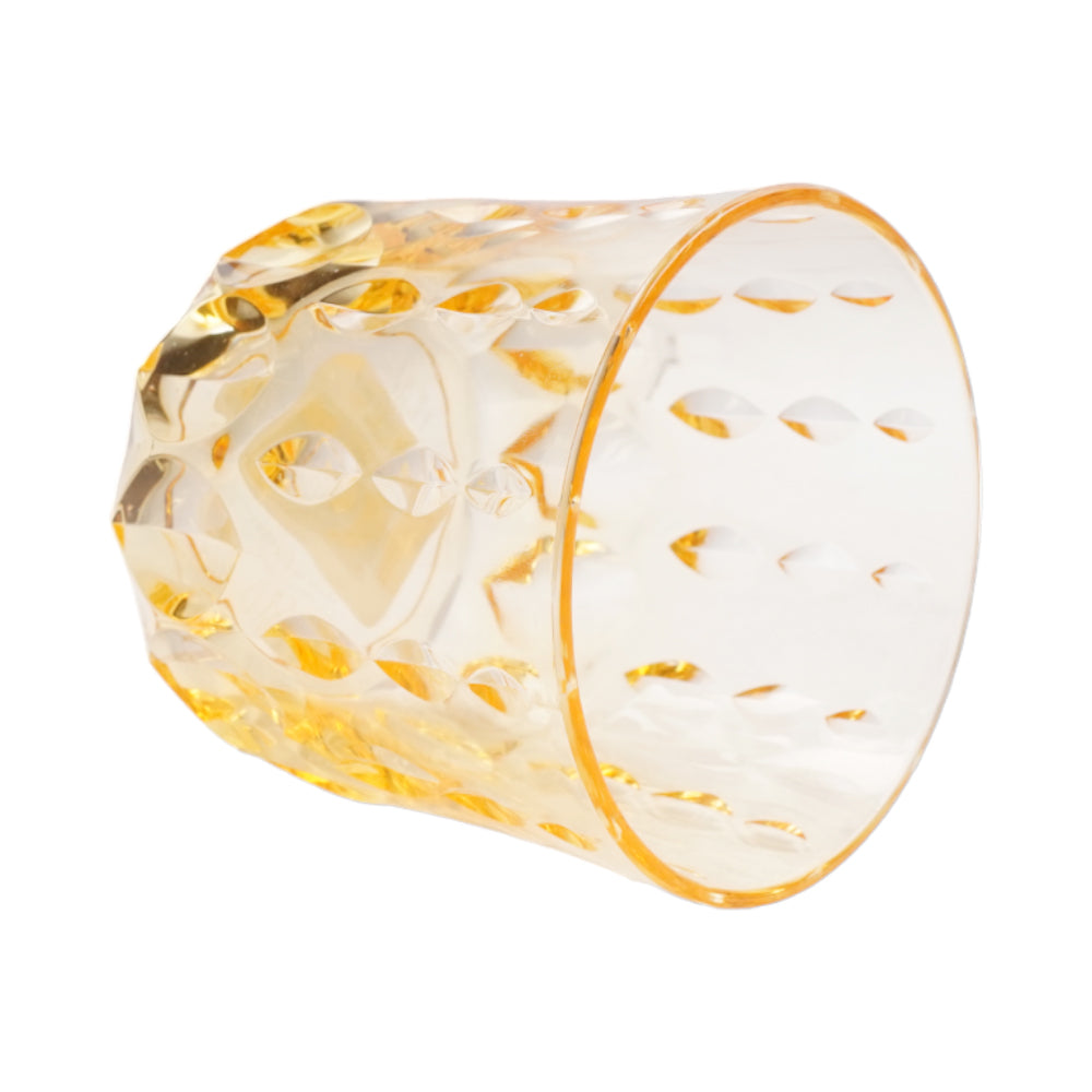 GLASS ACRYLIC WATER DROP CUT AC105-07 YELLOW (Pack 6)