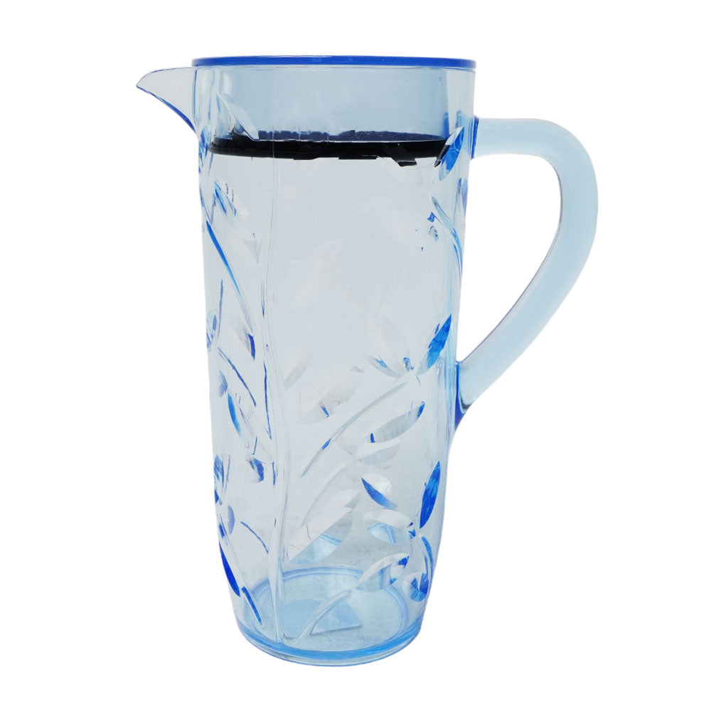JUG ACRYLIC LEAVES CUT AC110-04 LIGHT BLUE
