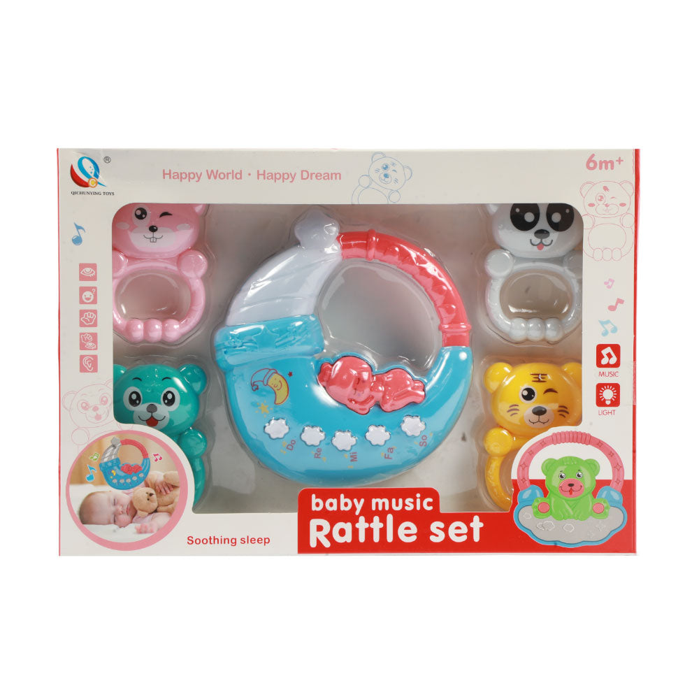 696-R32 BABY MUSICAL RATTLE SET 5PC IR