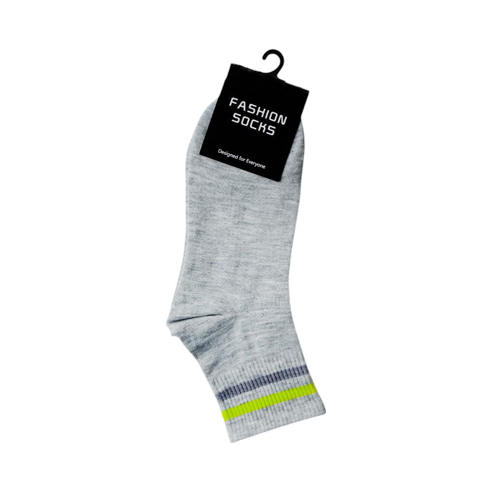 MEN LOW CUT ANKLE WHITE GREY SOCKS