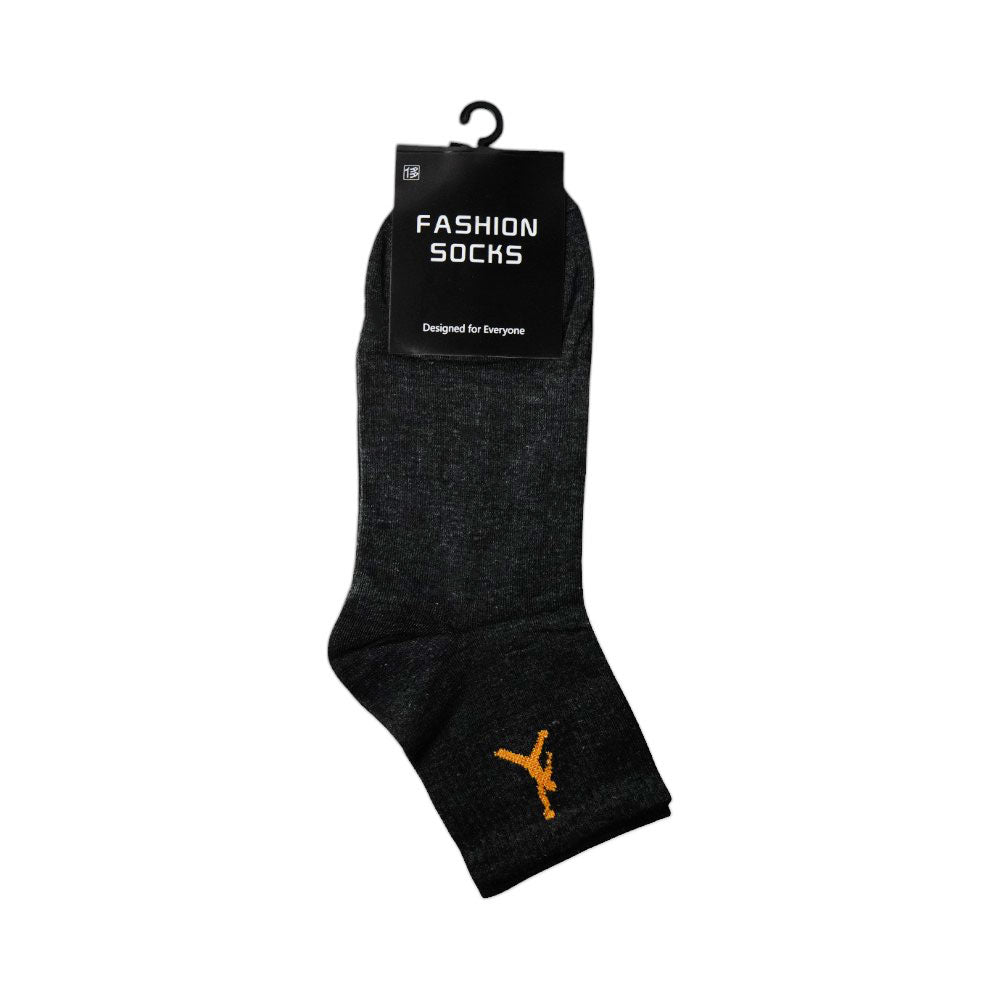 MEN LOW CUT ANKLE CHARCOAL SOCKS