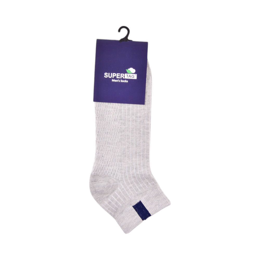 SUPER TAG SOCKS ANKLE GRAY/N PLAIN 1PC HZ