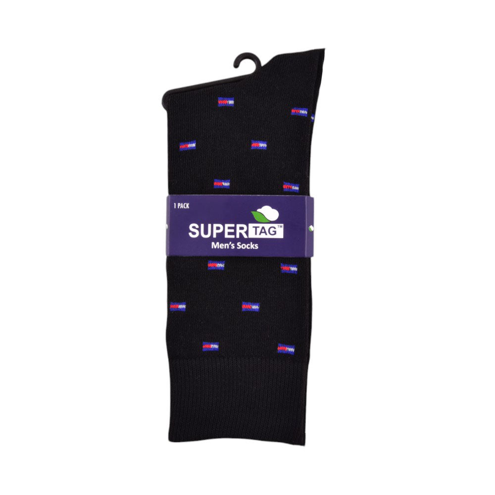 SUPER TAG SOCKS CRW TH BLACK 1PC HZ