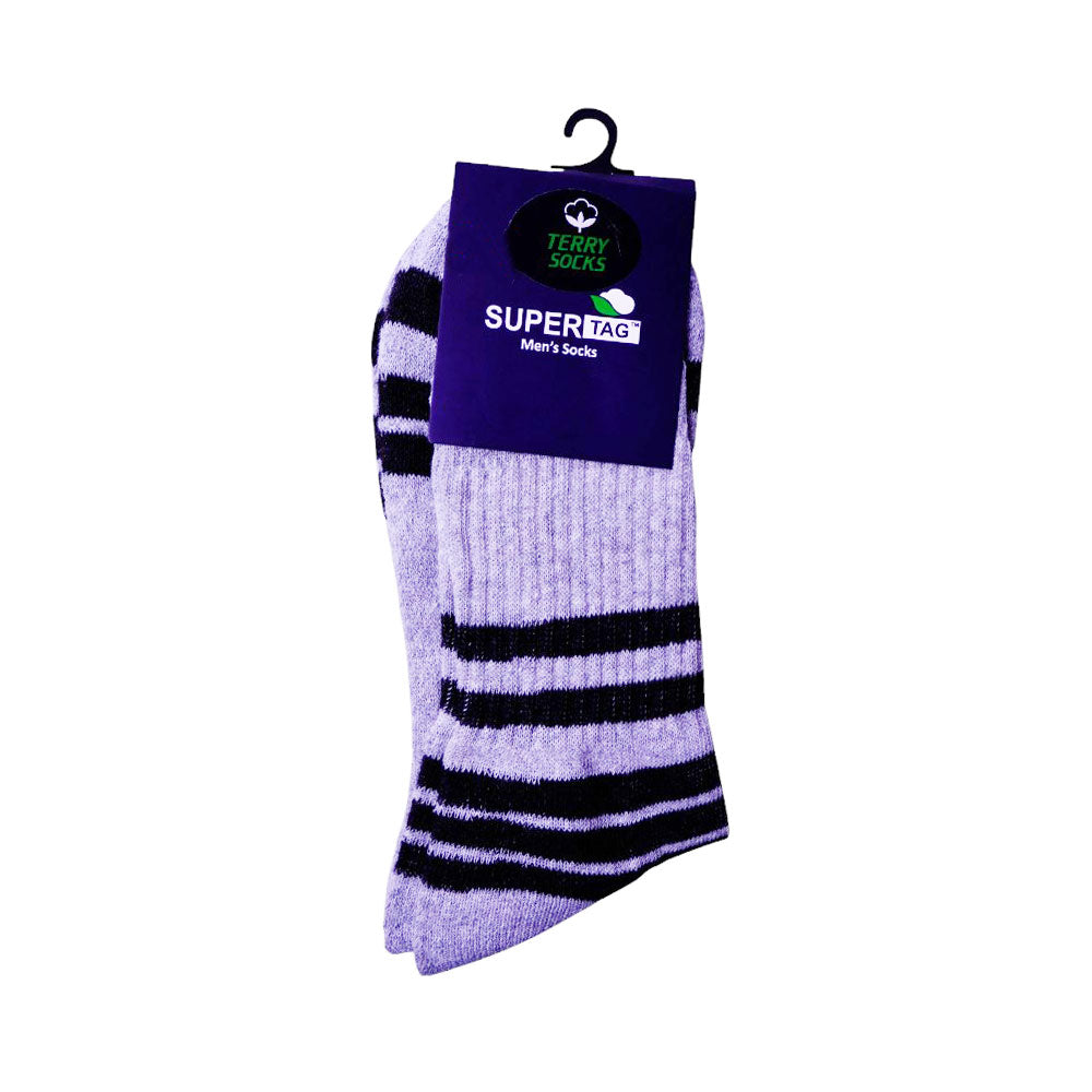 SUPER TAG SOCKS CREW TERRY GRAY P1 HZ