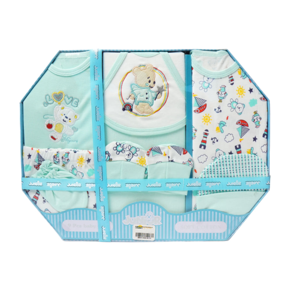 BABY GIFT SET 9 PCS MZS-23 GREEN 0012
