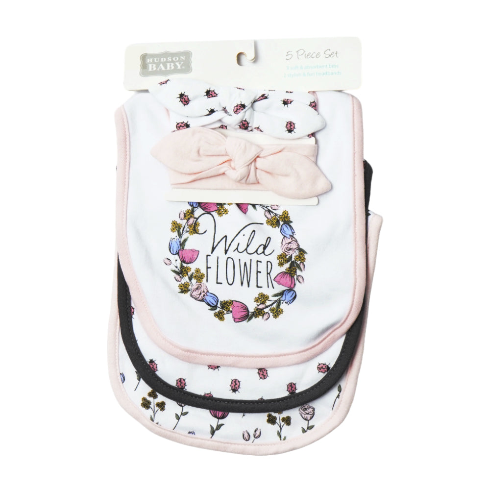 BABY BIB 3PC PACK WITH 2PC HEAD BAND MZS-23 LF-755