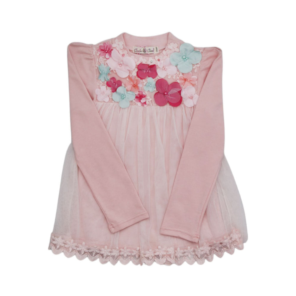 GIRLS L/S FANCY BLOUSE MDW-23 5-6 YEAR CHI 5131