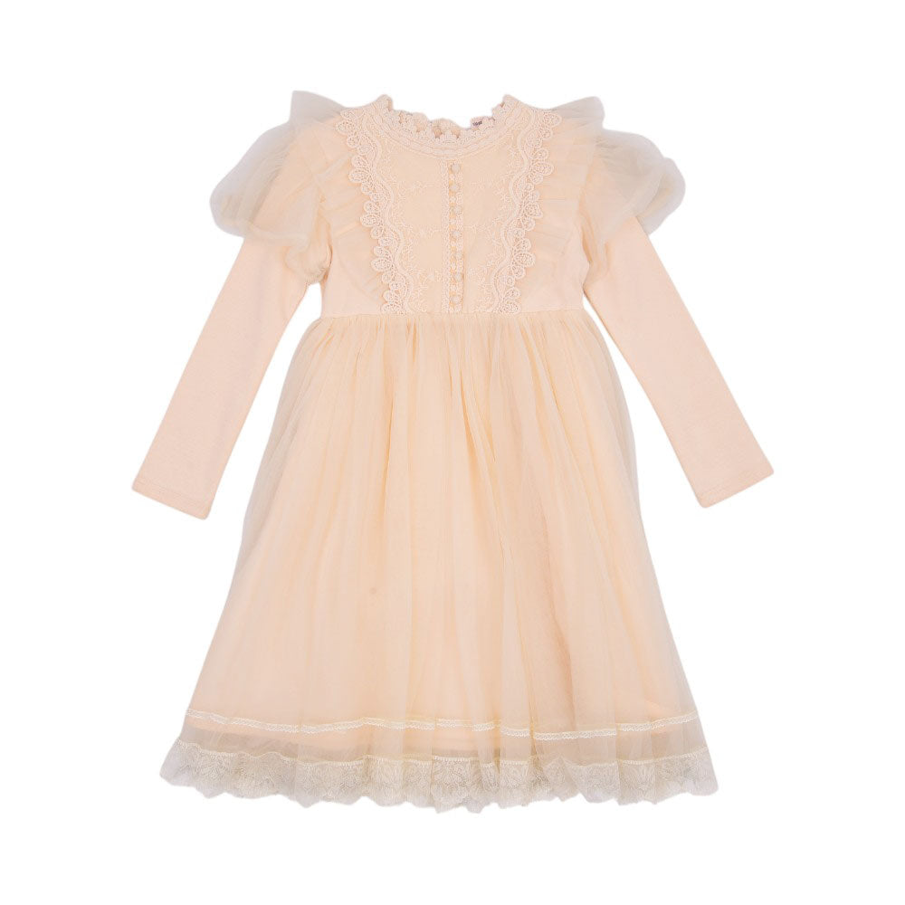 GIRLS L/S FANCY FROCK MDW-23 6-7 YEAR CHI 56136