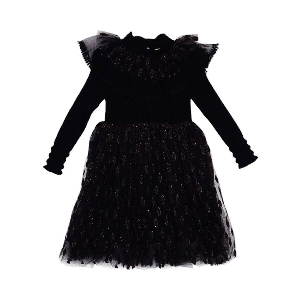 GIRLS L/S FANCY FROCK MDW-23 5-6 YEAR CHI 51125