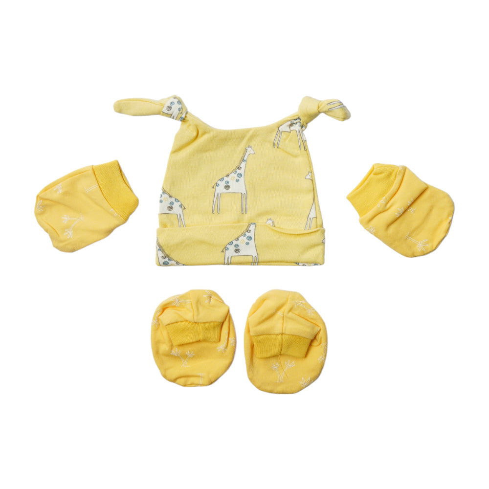 BABY COTTON CAP MITTON & BOOTIES SET MDW-23 CHI COT3D69