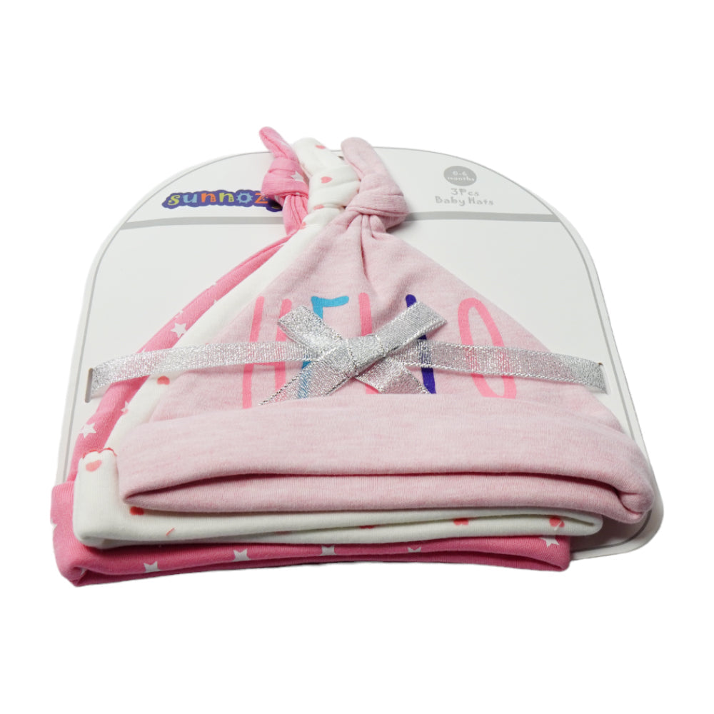 BABY COTTON CAP 3PC SET MDW-23 CHI BH348