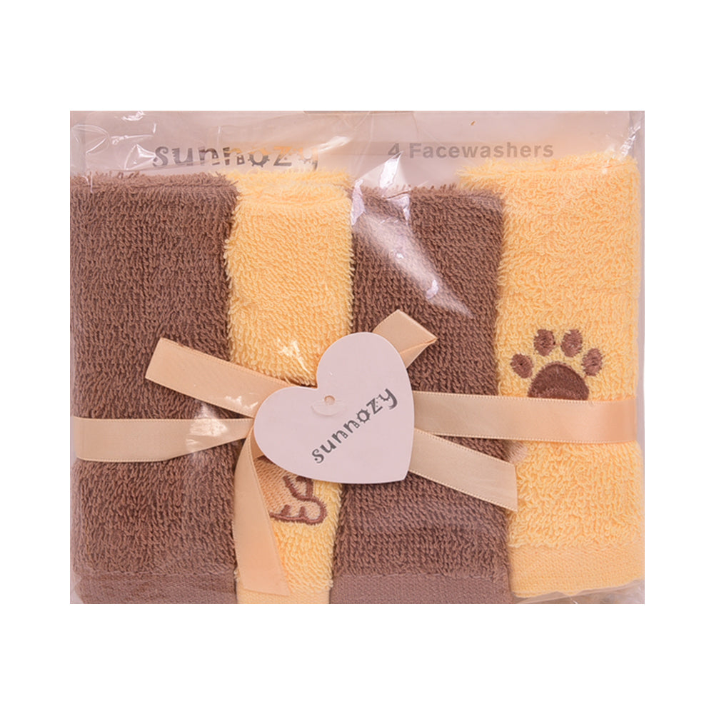 BABY FACE TOWEL 4PC PACK MDW-23 CHI CLTW042-W