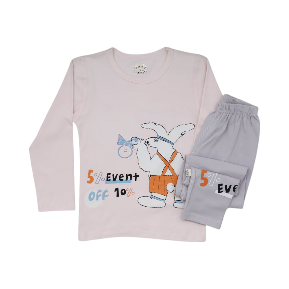 GIRLS L/S 2PC SLEEPING SUIT MZW-23 4-5 YEAR 554