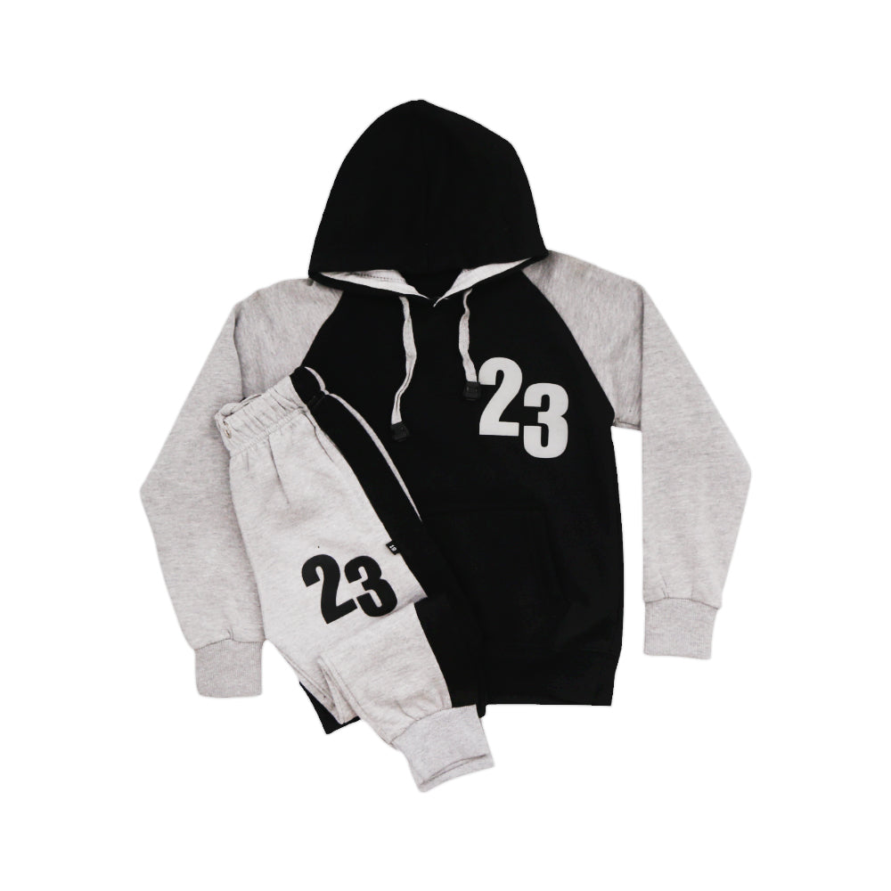 BOYS L/S 2PC TRACK SUIT HOODED NICE & EASY MZW-23 3-4 YEAR H