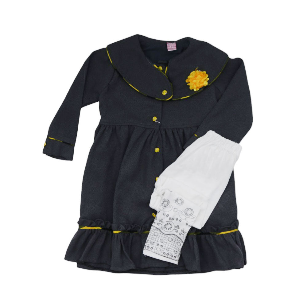 GIRLS L/S 2PC FROCK MZW-23 5-6 YEAR 1201