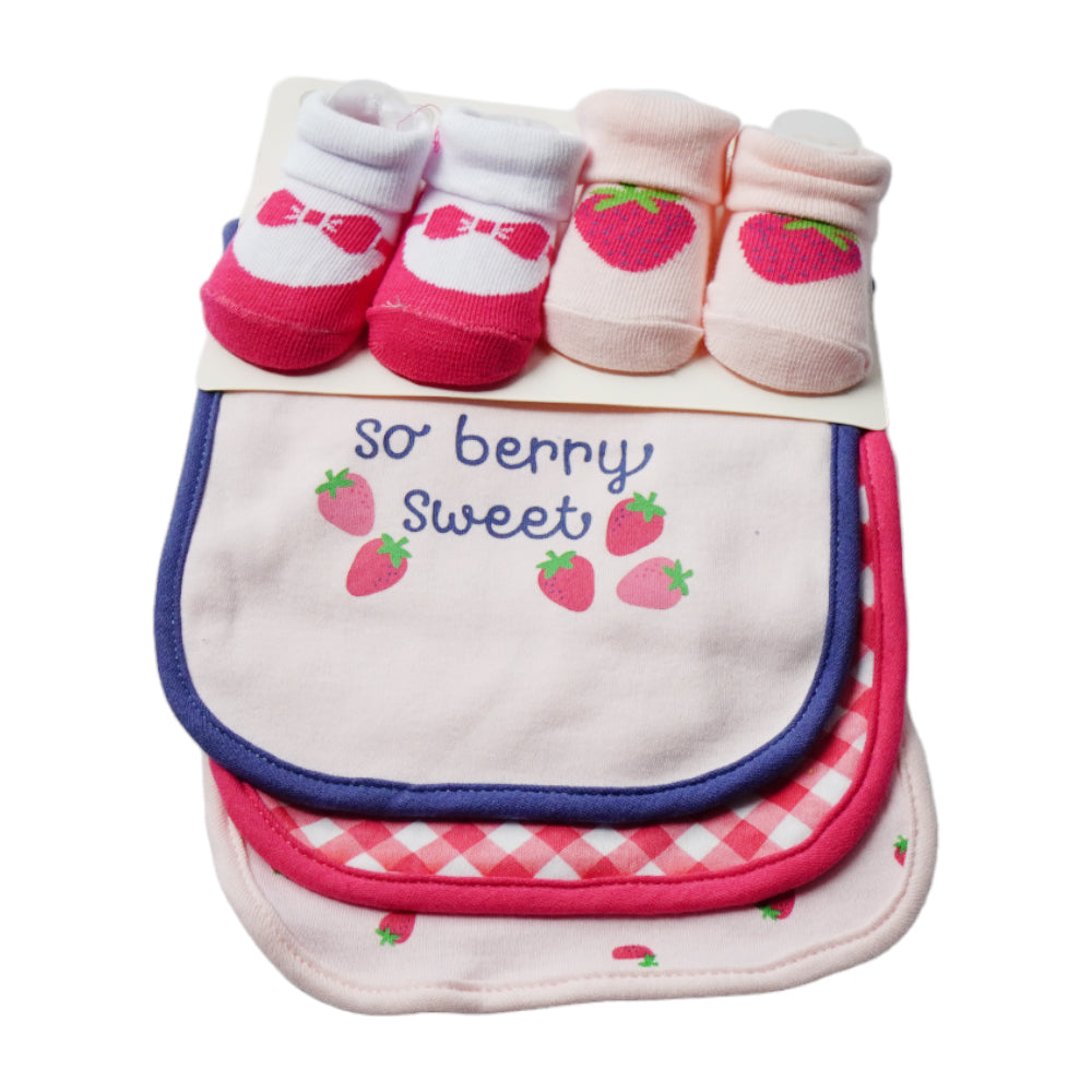 BABY BIB 3PC PACK WITH 2 PAIR BOOTIES MDW-23 CHI 17608