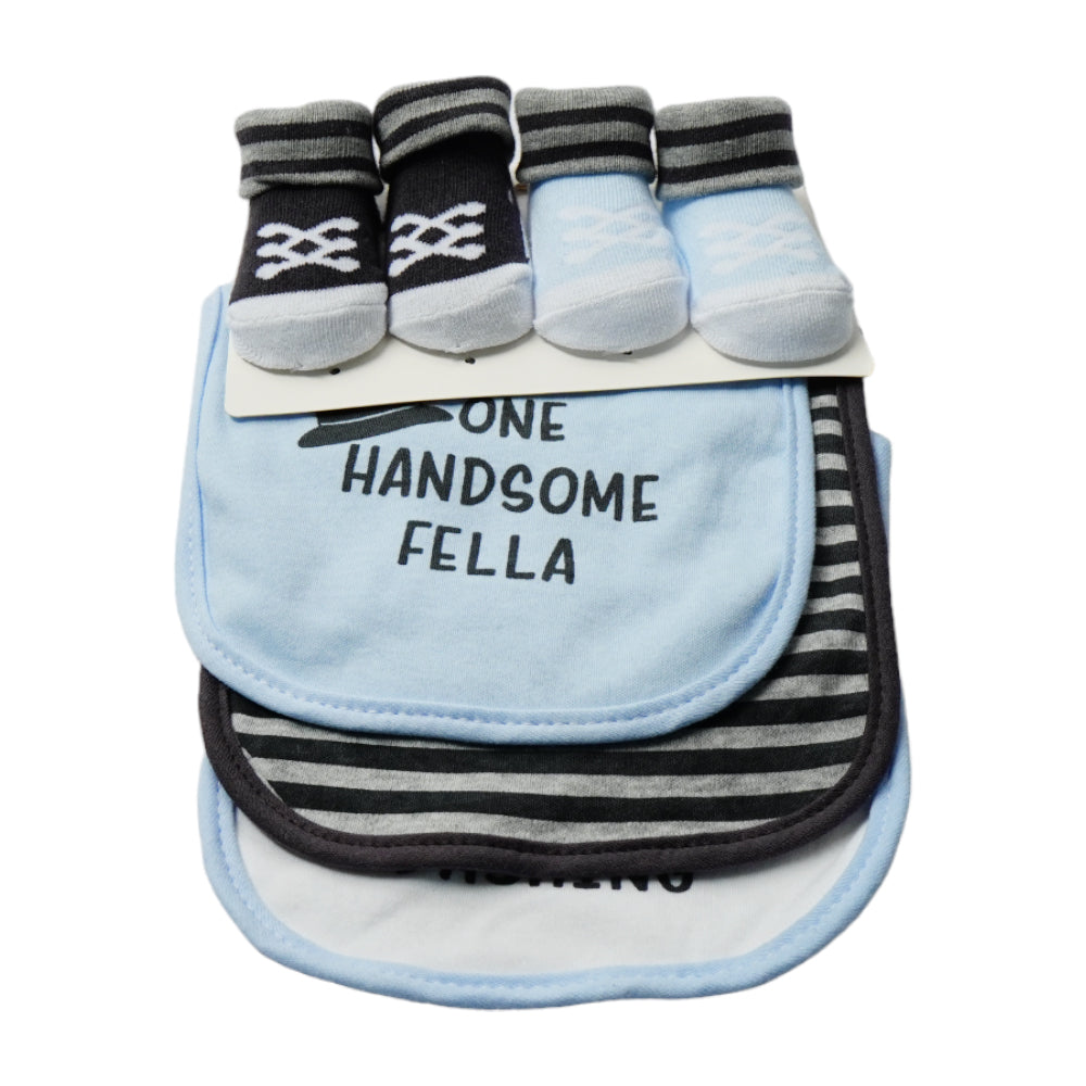 BABY BIB 3PC PACK WITH 2 PAIR BOOTIES MDW-23 CHI 56236