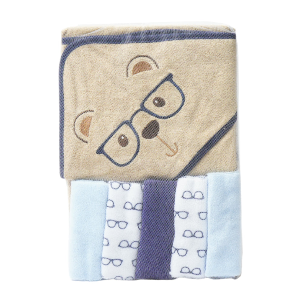 BABY BATH TOWEL HOODED W 5PC FACE TOWEL MDW-23 CHI 05266