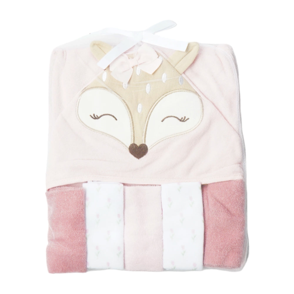 BABY BATH TOWEL HOODED W 5PC FACE TOWEL MDW-23 CHI 57906