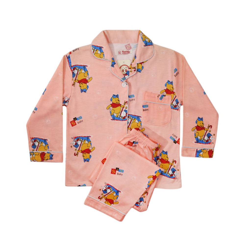 GIRLS L/S 2PC SLEEPING SUIT MZW-23 5-6 YEAR 001