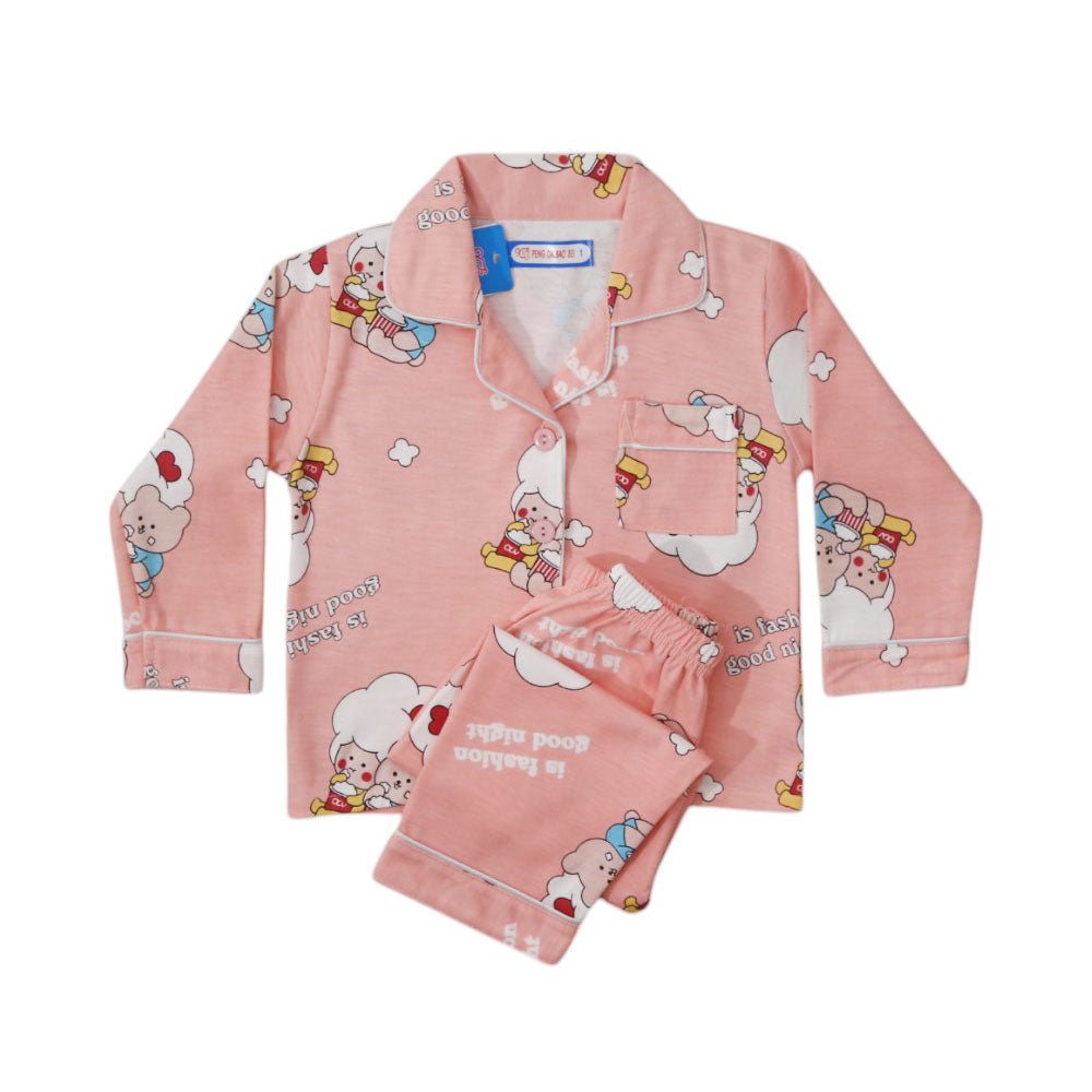 GIRLS L/S 2PC SLEEPING SUIT MZW-23 2-3 YEAR 002
