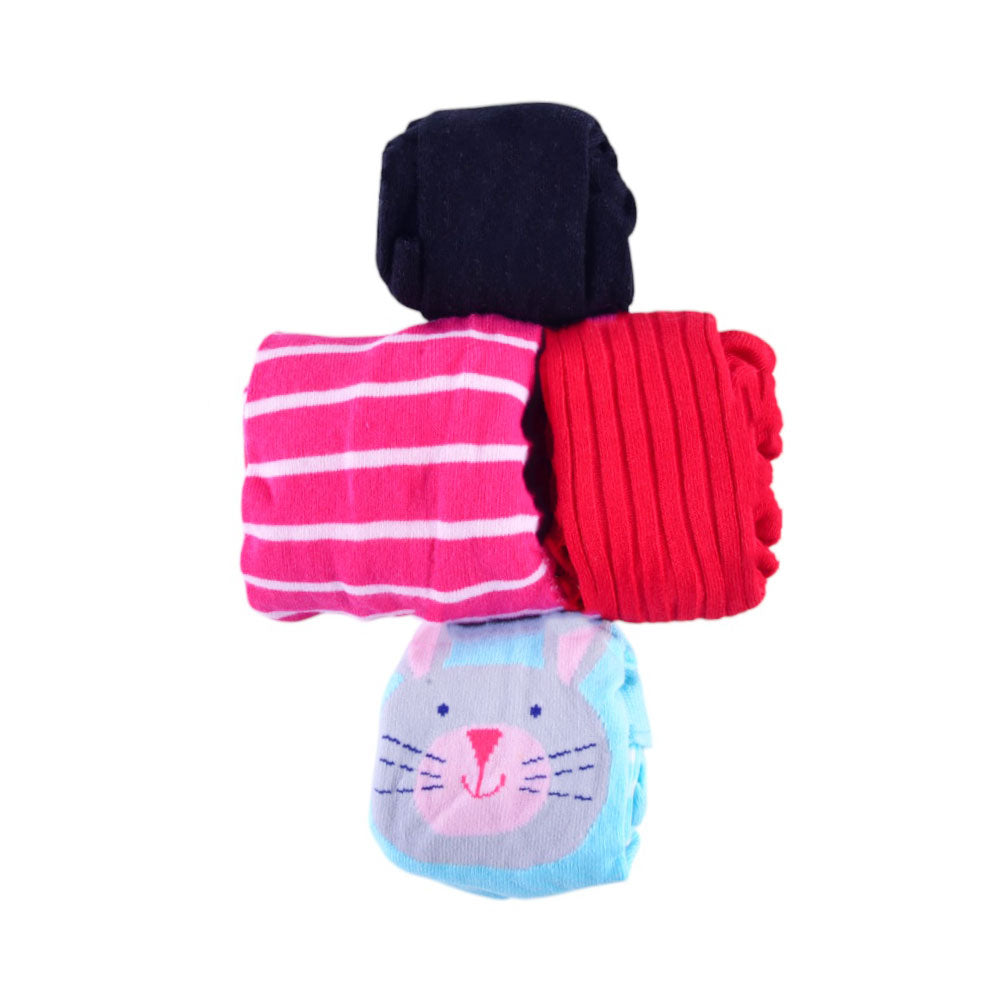 GIRLS COTTON RICH LEGGING 4PC PACK MDW-23 0-3M