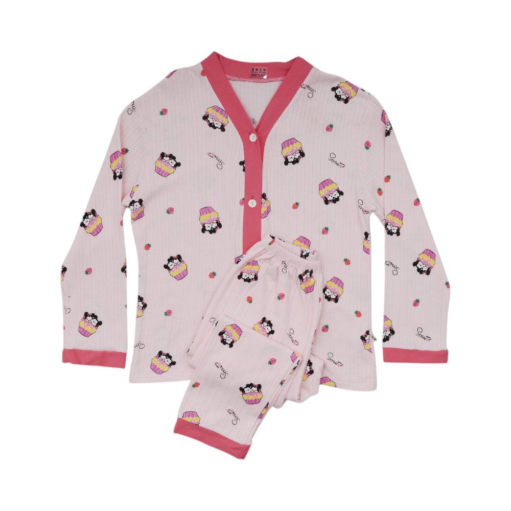 GIRLS L/S 2PC SLEEPING SUIT MDW-23 8-9 YEAR 003
